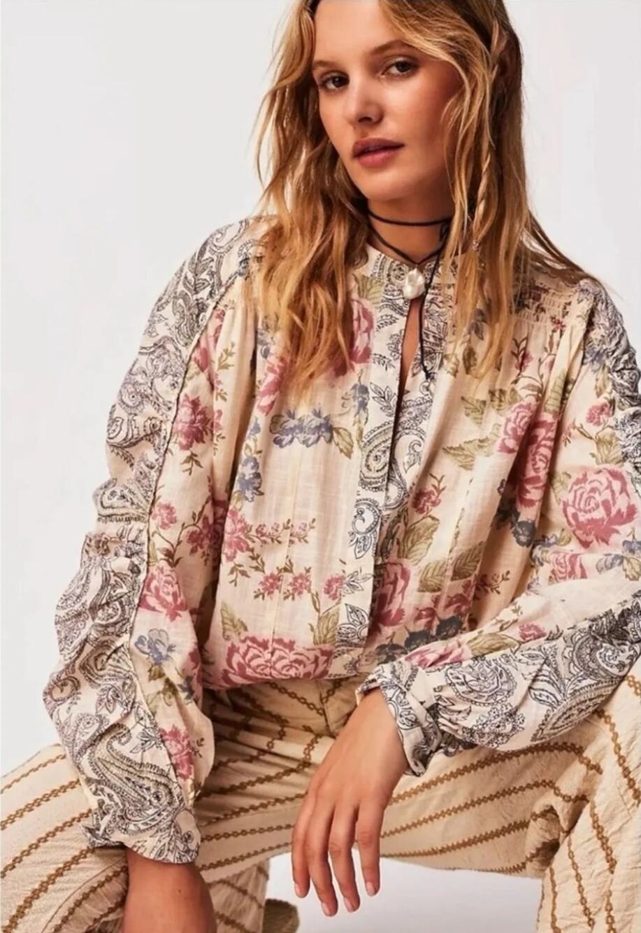 Free People Maraya printed top size medium